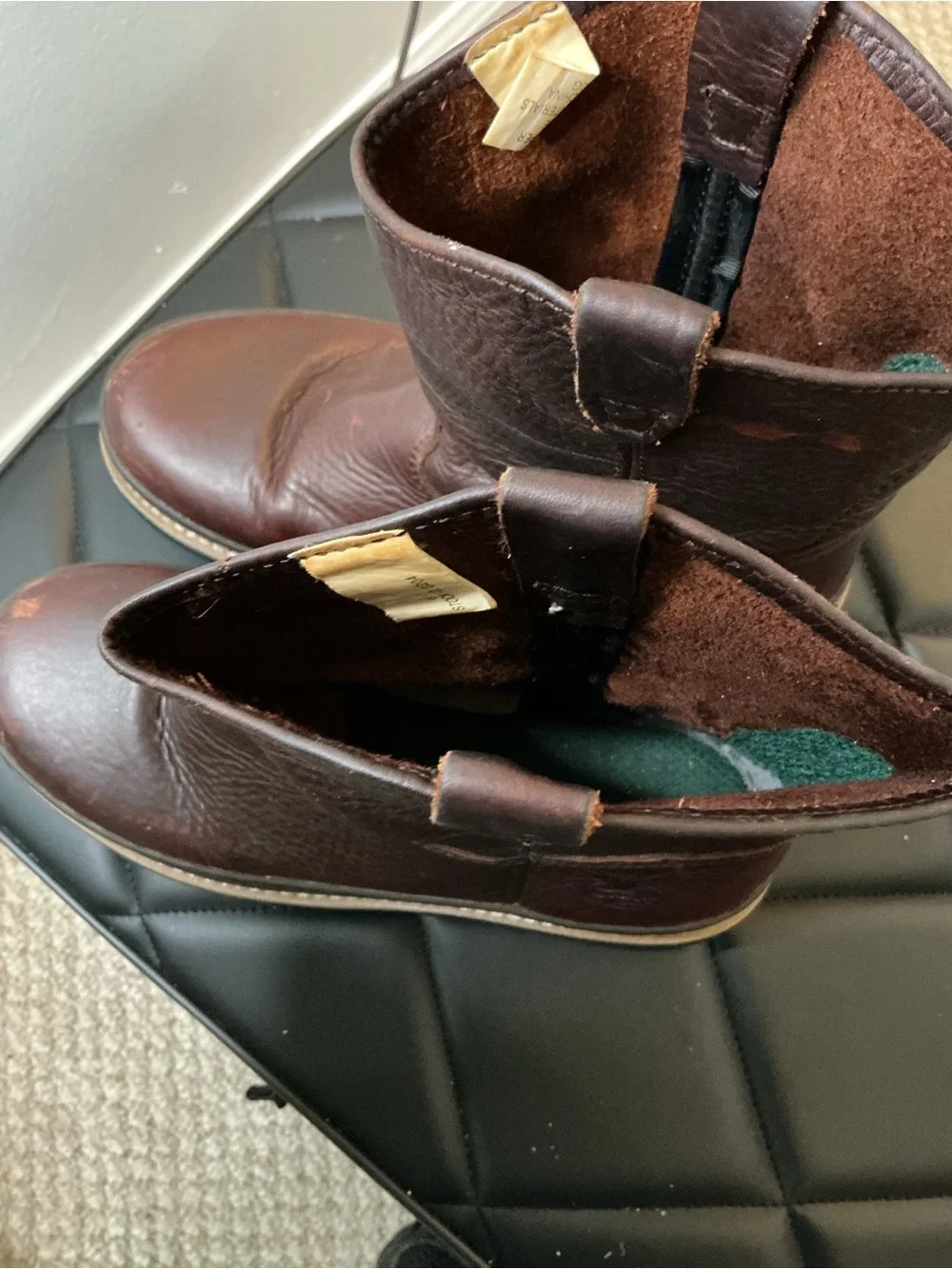Georgia Boot Little Georgia Giant Brown Leather Wellington Boots Youth 6M